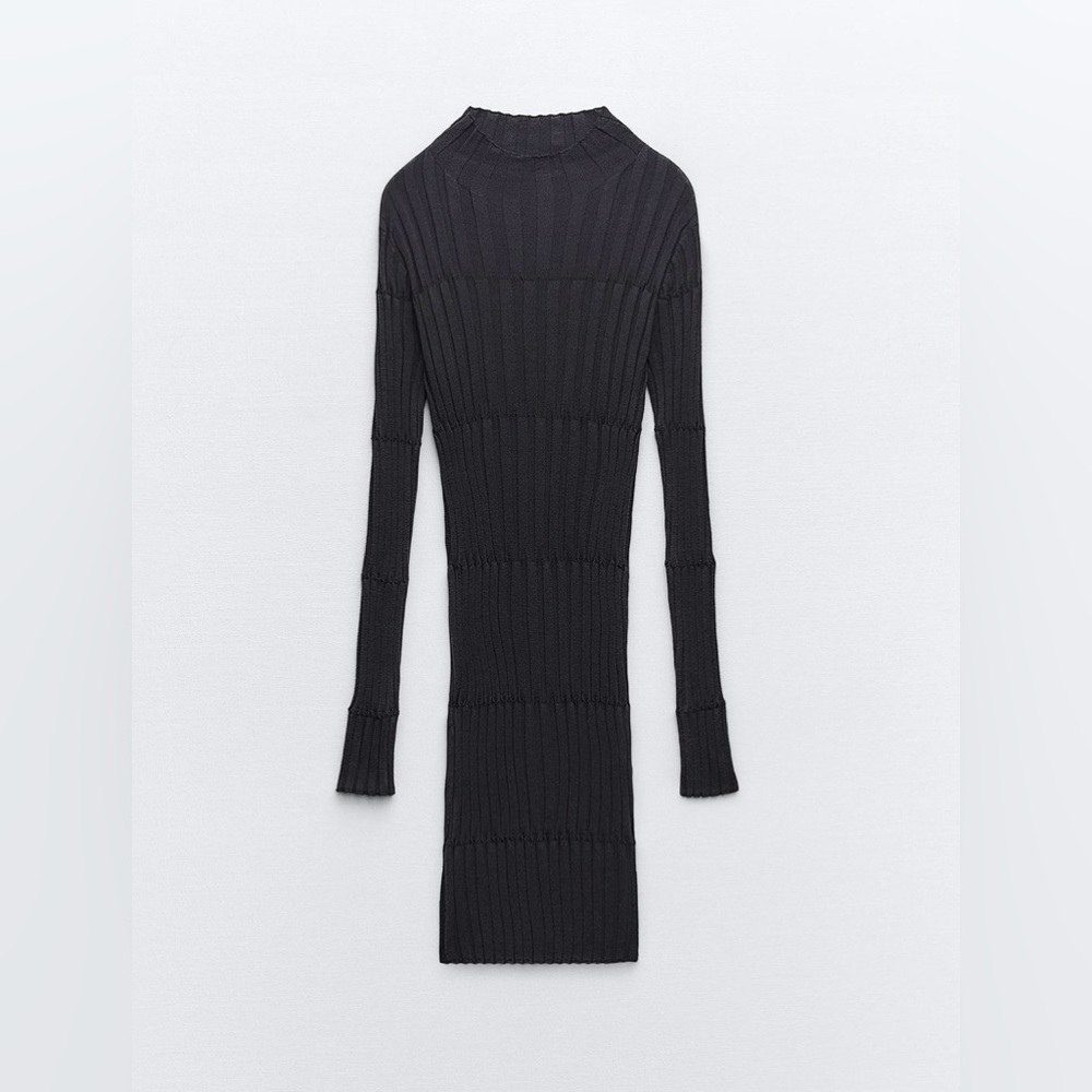 NWT Zara Mock Neck Sweater Dress - Picture 2 of 3